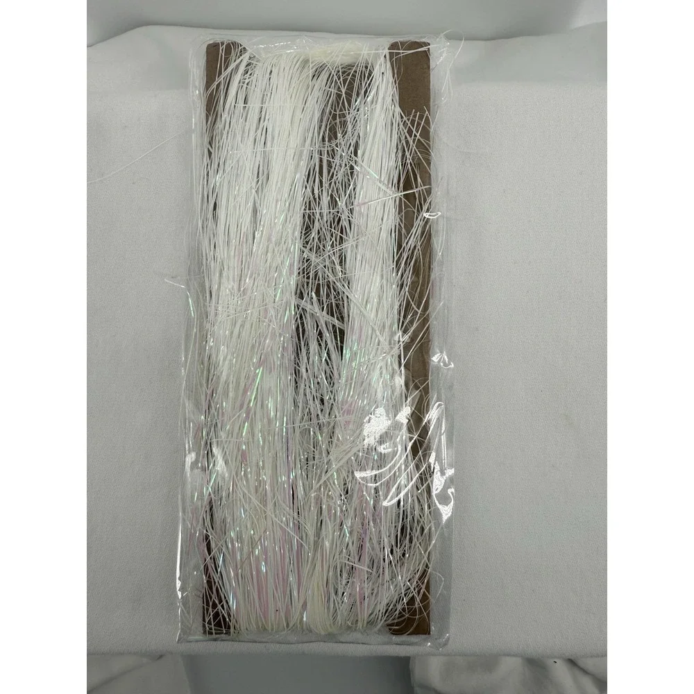 Pepperlonely Icicles White with Iridescent Coating NEW‎ Garland Christmas Tinsel